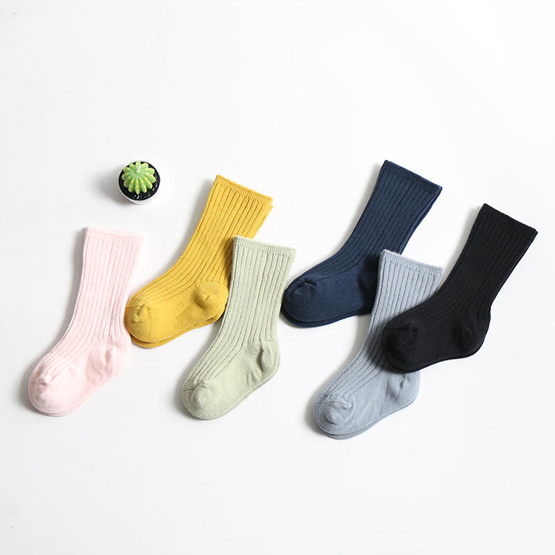 Fashion Casual Soft Combed Cotton Breathable Long Ruffle Kids Socks Pack