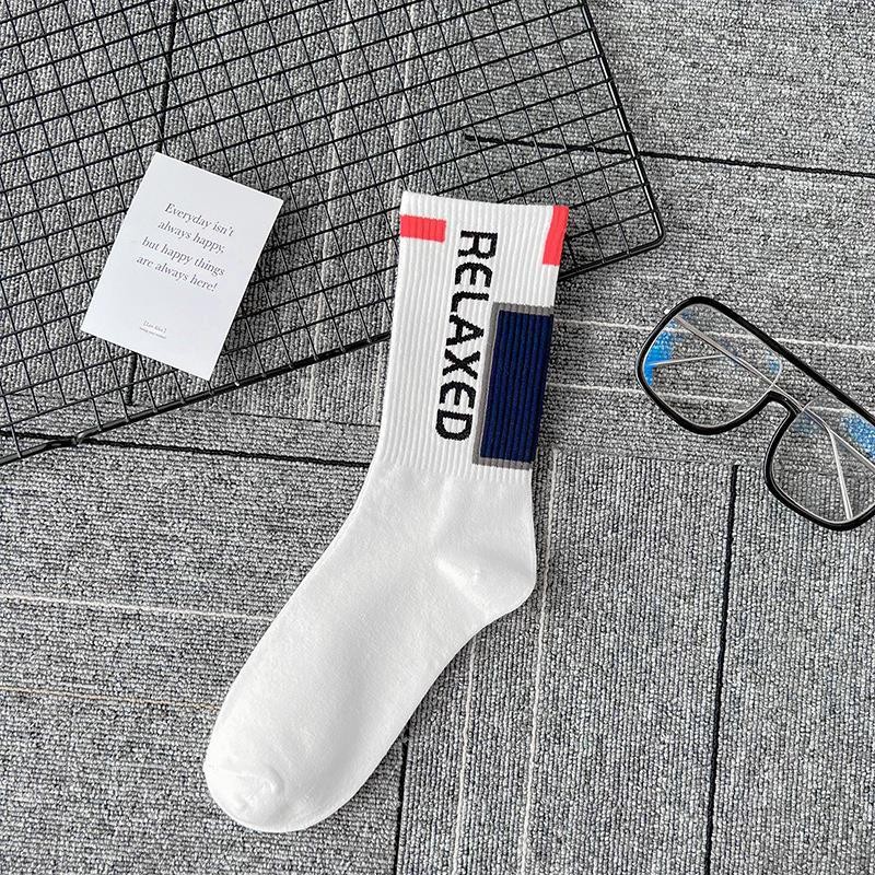 OEM design logo pattern cotton crew streetwear custom sports harajuku socks