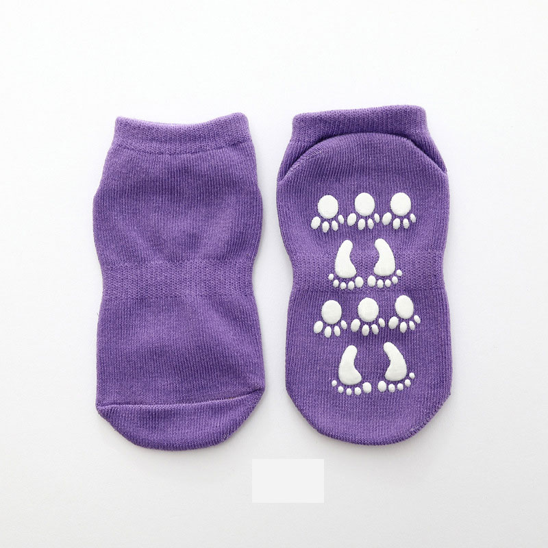 Custom Athletic Sports Cotton Polyester Grip Popular Anti Slip Trampoline Socks For Kids