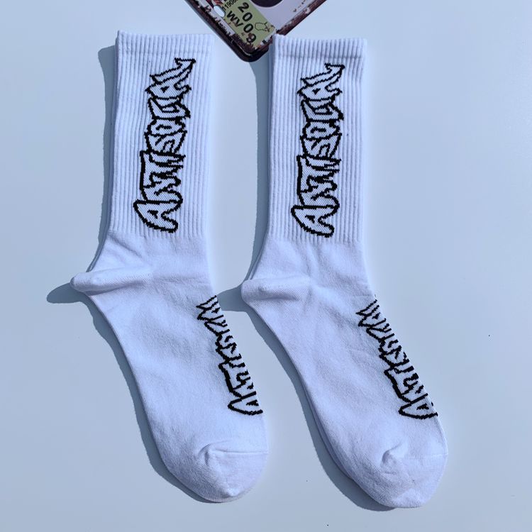 low MOQ street skateboard custom sports cotton ribbed basketball socks men