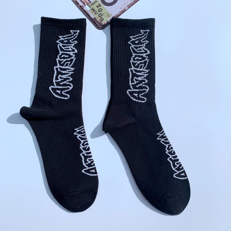 low MOQ street skateboard custom sports cotton ribbed basketball socks men