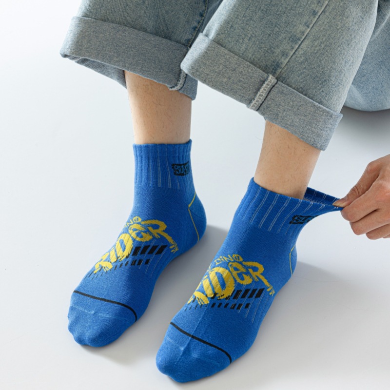 High quality OEM ankle cotton men fashion custom logo sock sport run