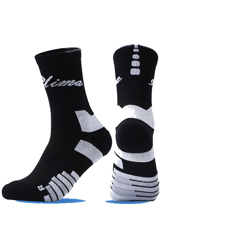 High quality performance crew cotton sports basketball socks custom logo men