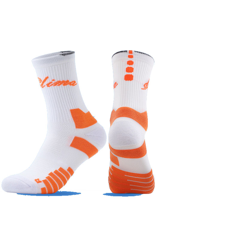 High quality performance crew cotton sports basketball socks custom logo men