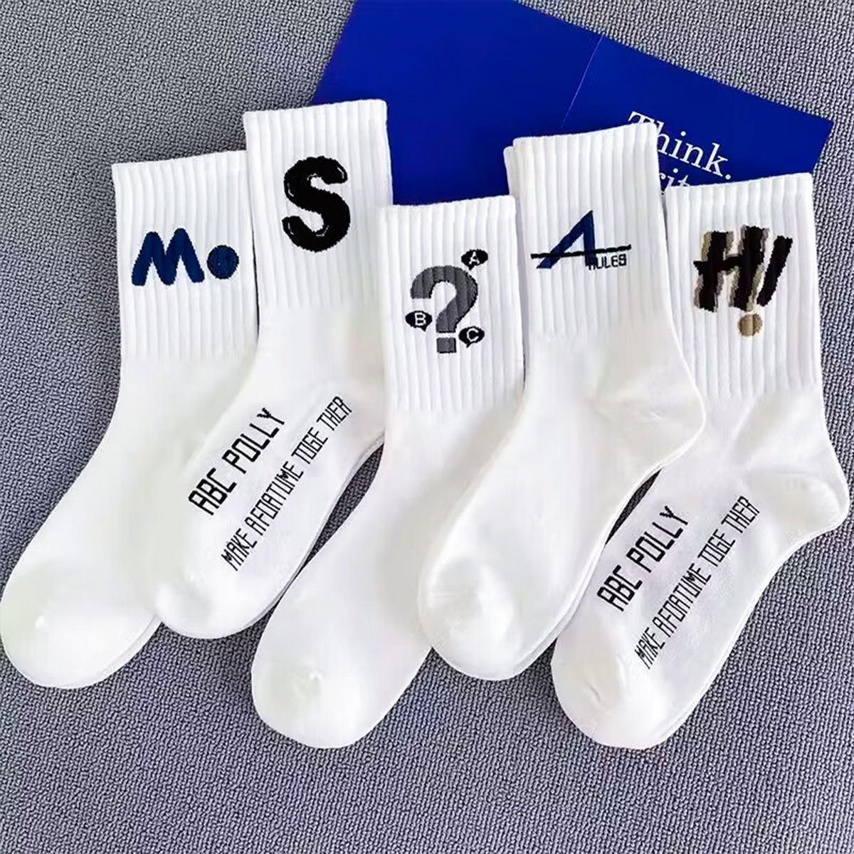 harajuku cotton sports custom logo crew street compression football socks