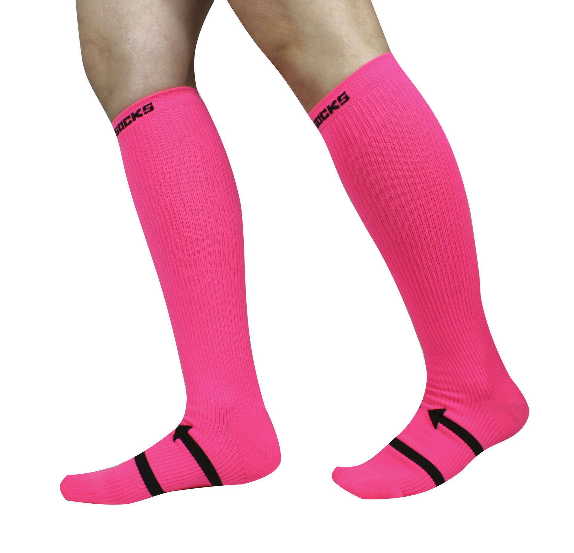 High quality custom logo soccer football long compression socks 20-30mmhg