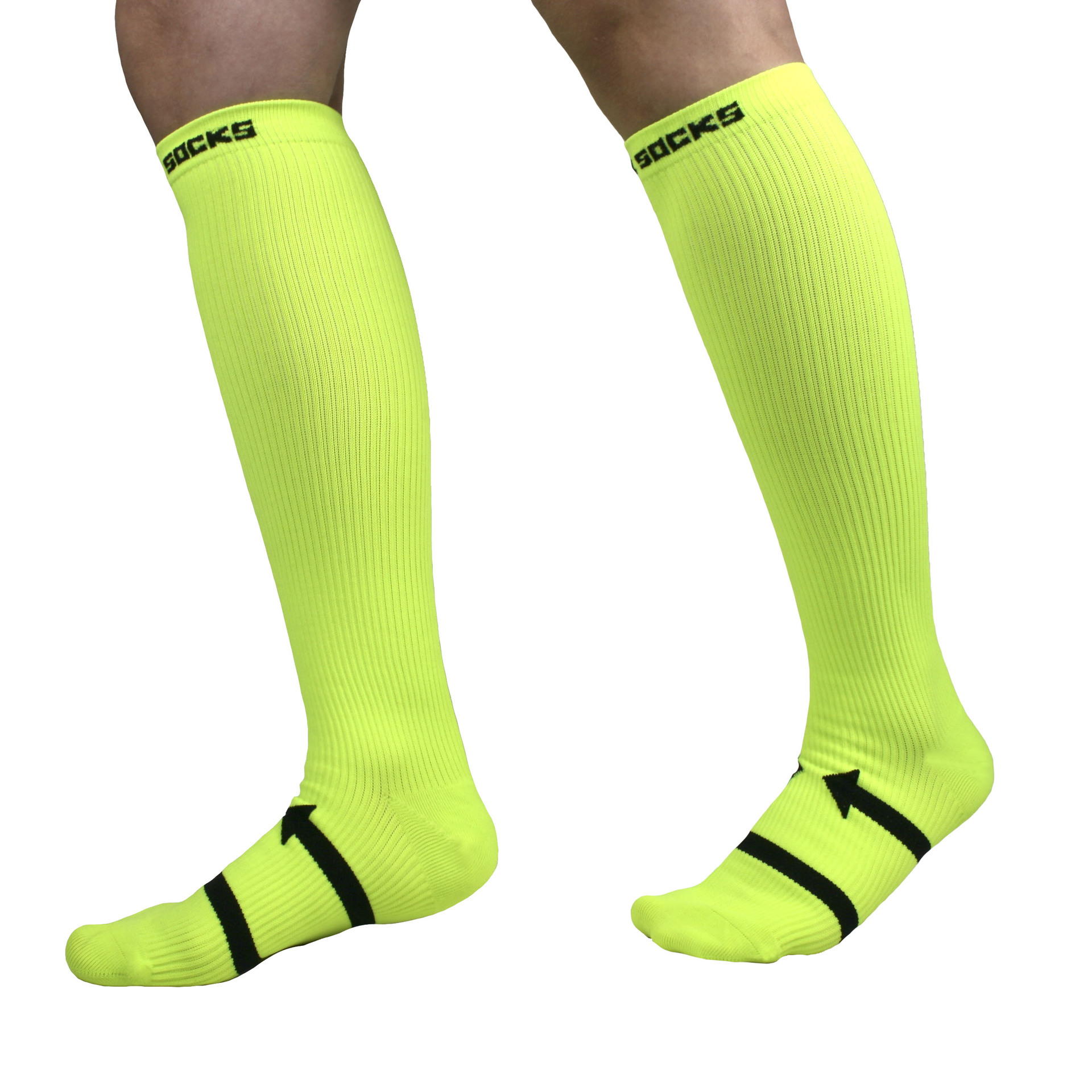 High quality custom logo soccer football long compression socks 20-30mmhg