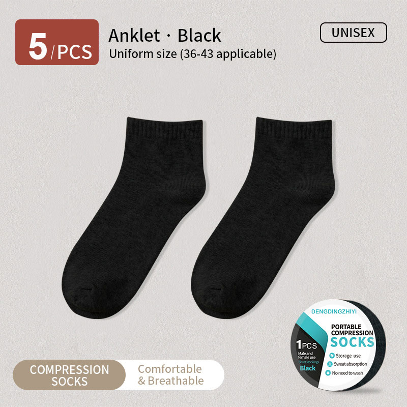 Disposable Free Size Polyester-Cotton Easy To Carry Compressed Travel Portable Compression Socks