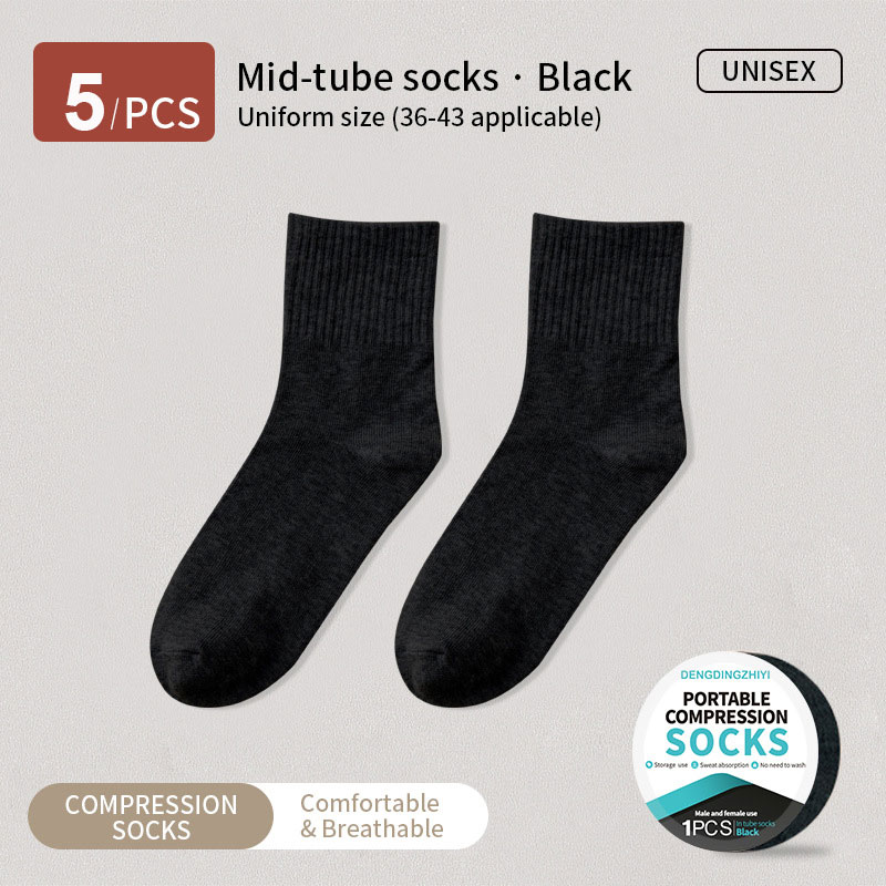 Disposable Free Size Polyester-Cotton Easy To Carry Compressed Travel Portable Compression Socks