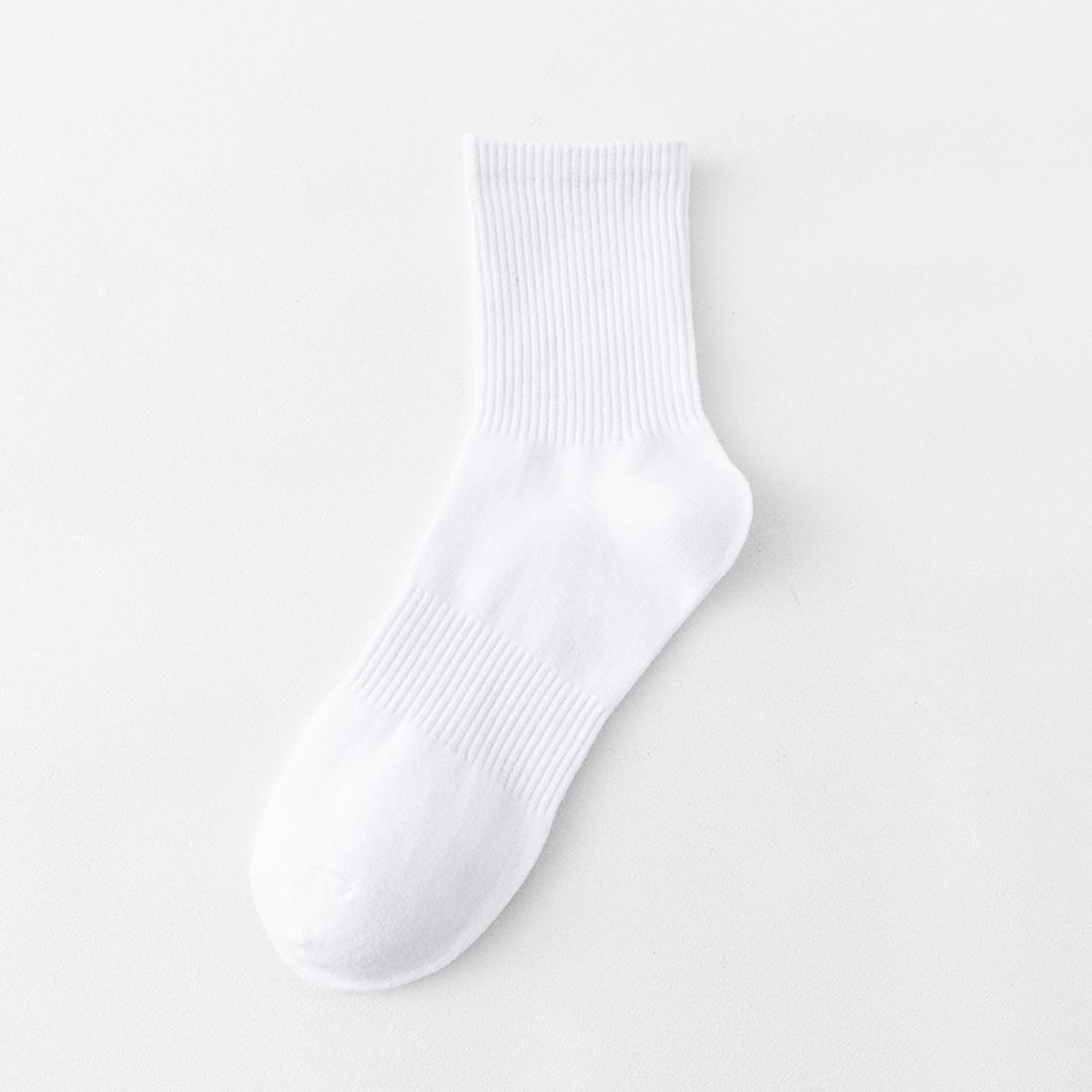 Wholesale solid color black white gray unisex custom crew cotton ankle socks