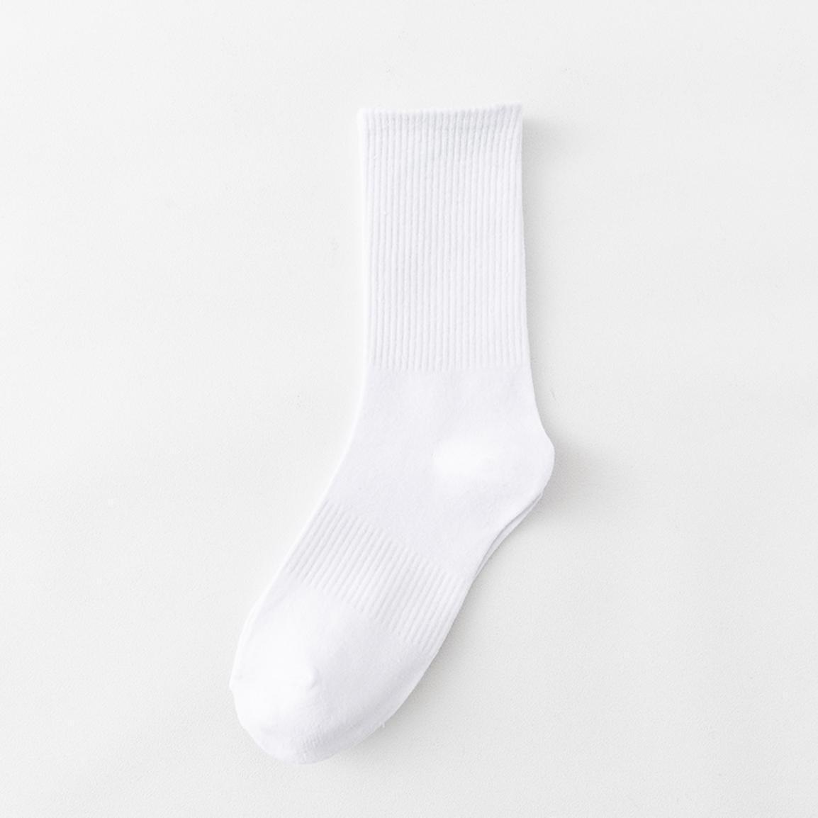 Wholesale solid color black white gray unisex custom crew cotton ankle socks