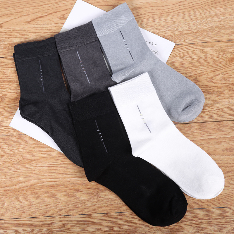 bamboo ankle dress logo custom classic knitted crew dress business sock cotton men socks