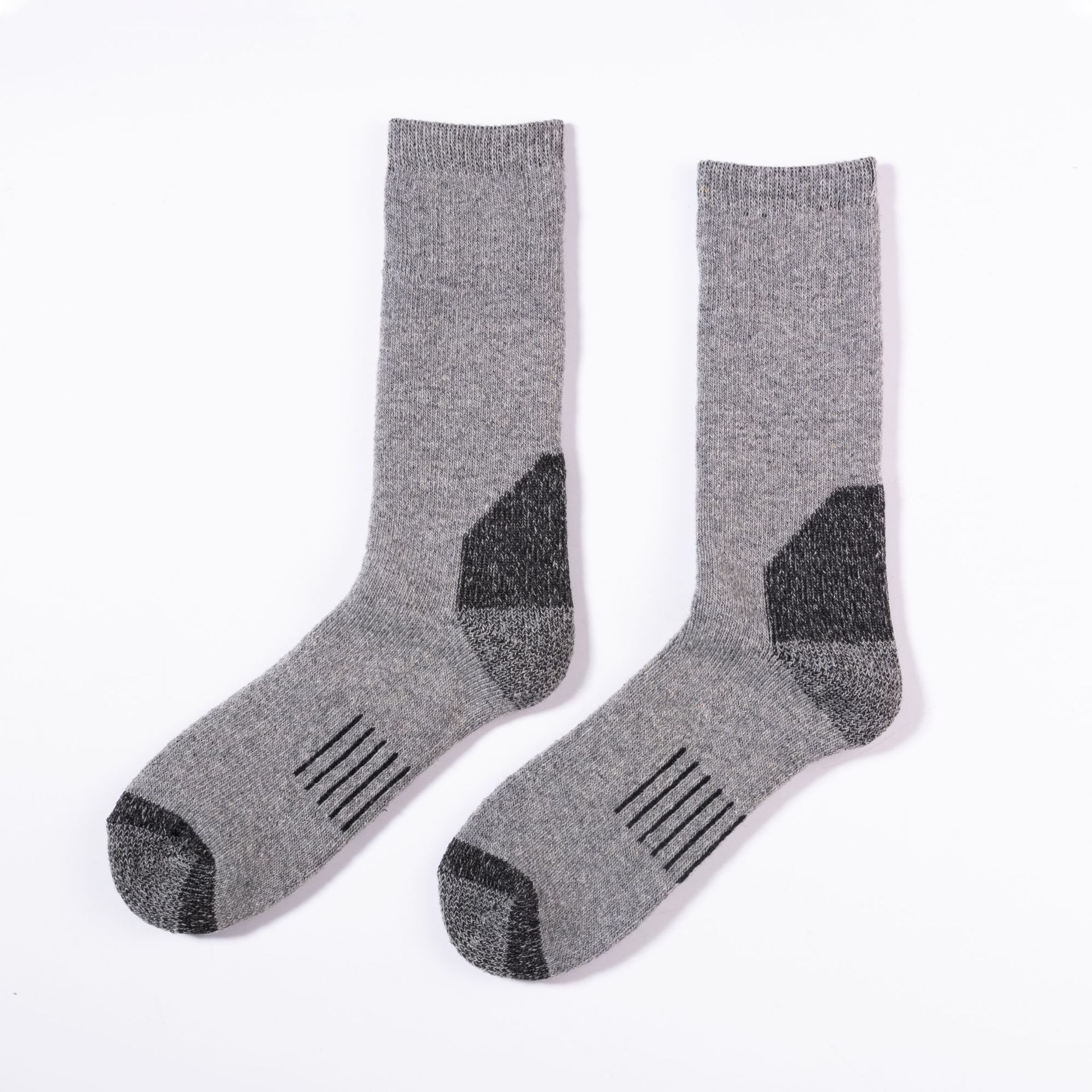 Winter outdoor men crew custom logo sports merino wool ski socks