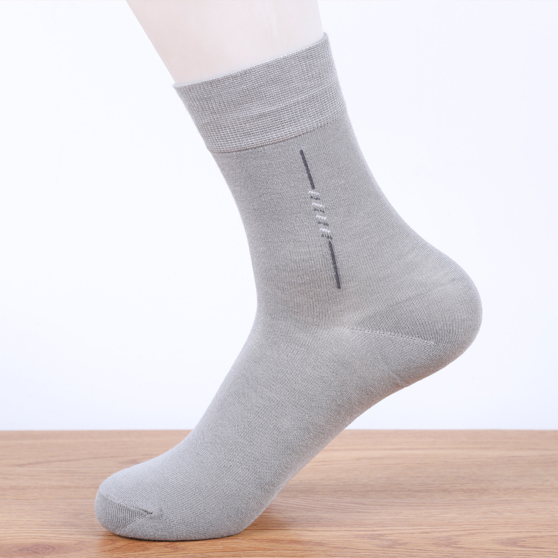 bamboo ankle dress logo custom classic knitted crew dress business sock cotton men socks