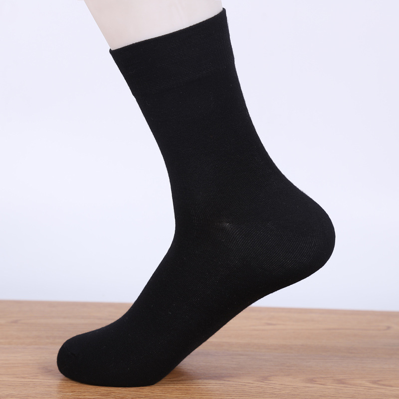 bamboo ankle dress logo custom classic knitted crew dress business sock cotton men socks