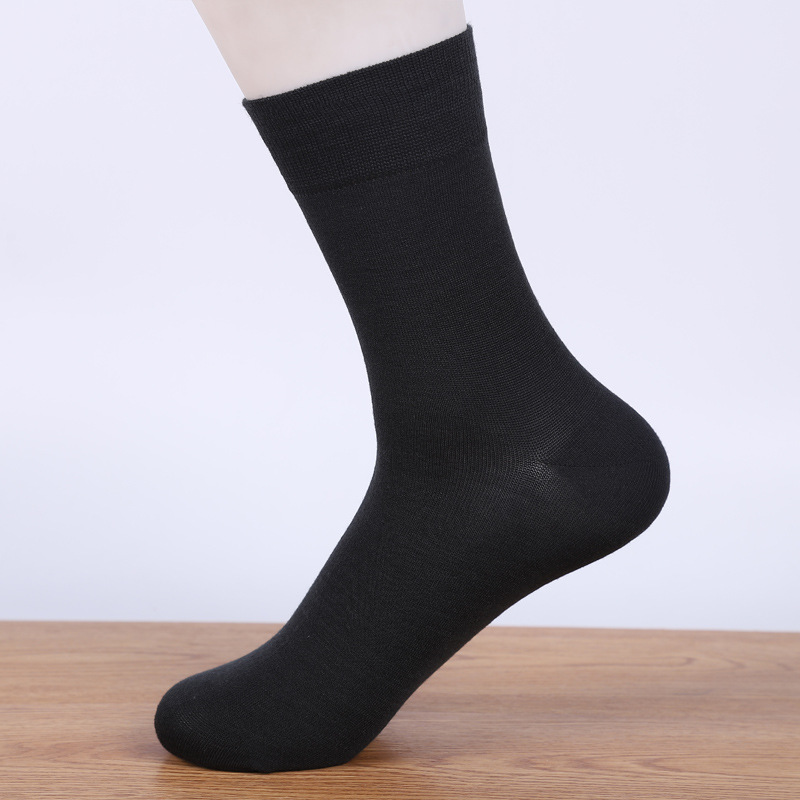 bamboo ankle dress logo custom classic knitted crew dress business sock cotton men socks