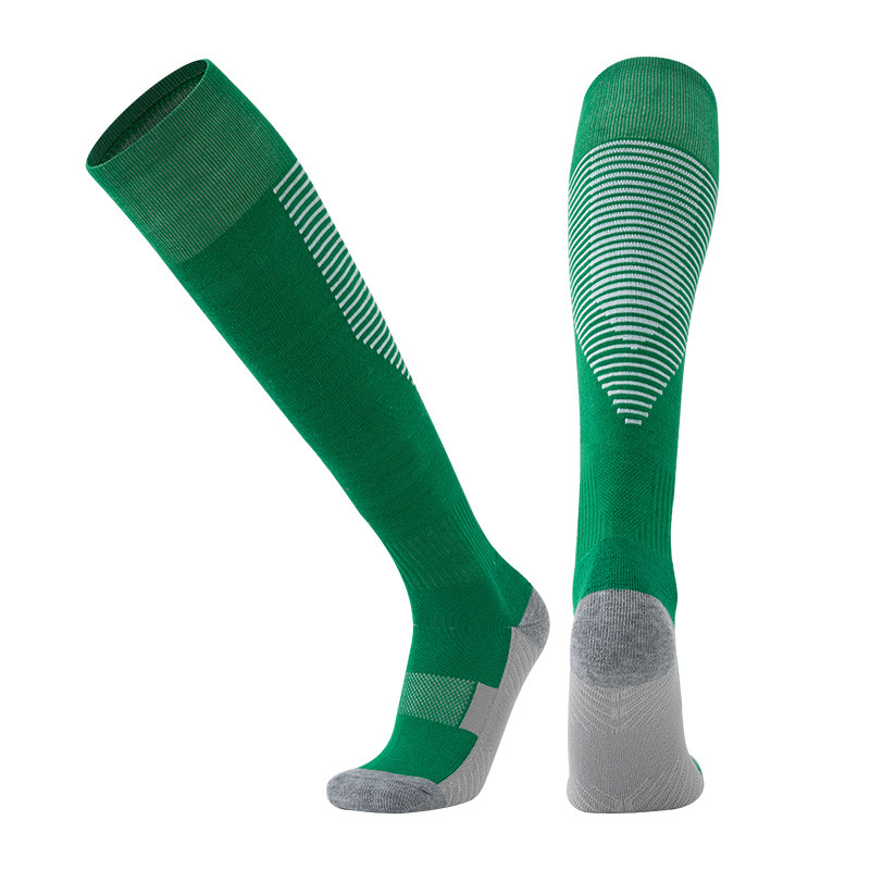 Long football sports non silicone custom brand custom grip sport socks with grip anti-slip