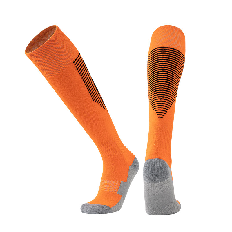 Long football sports non silicone custom brand custom grip sport socks with grip anti-slip