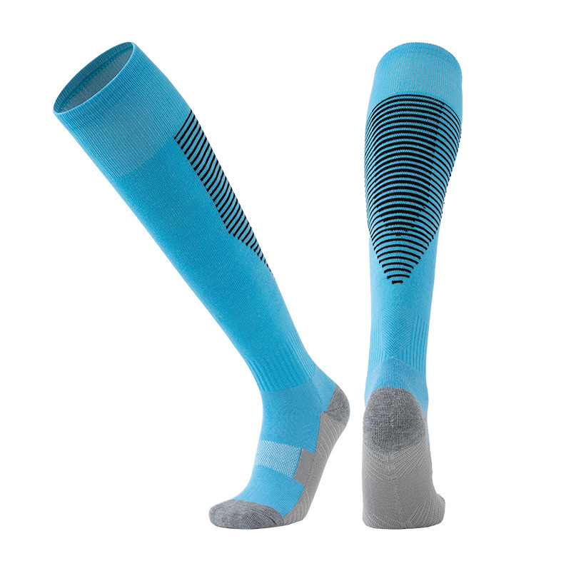 Long football sports non silicone custom brand custom grip sport socks with grip anti-slip