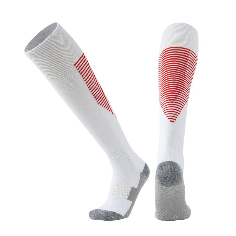 Long football sports non silicone custom brand custom grip sport socks with grip anti-slip