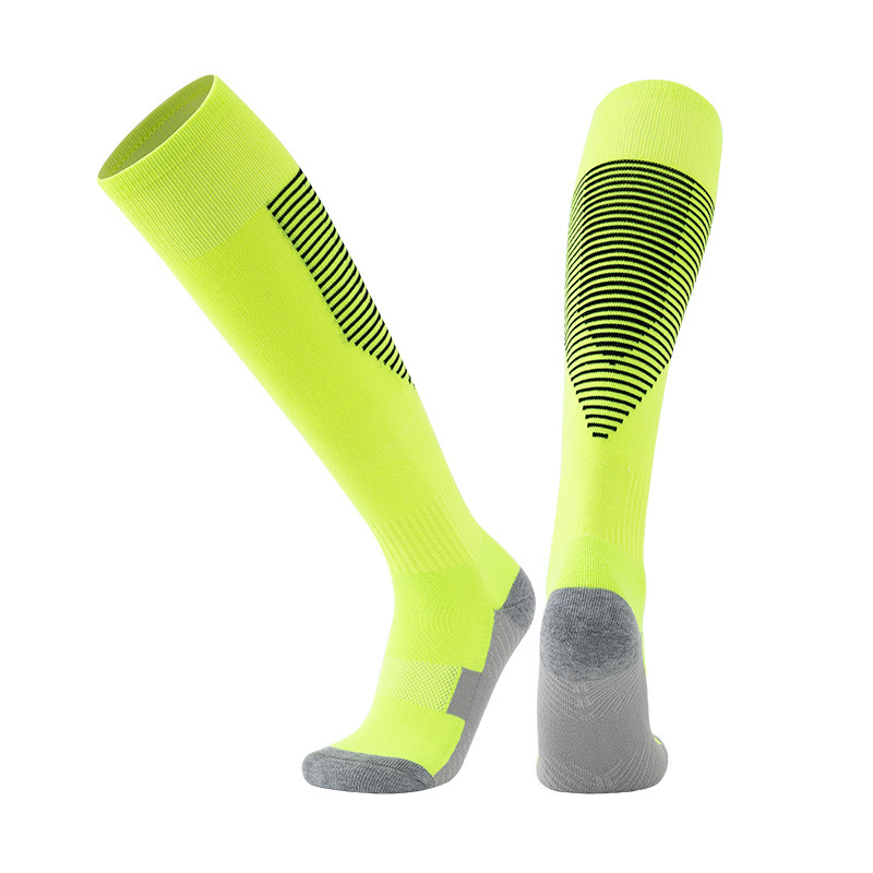 Long football sports non silicone custom brand custom grip sport socks with grip anti-slip