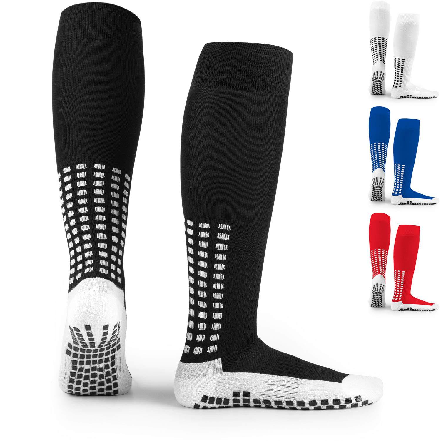 Custom manufacturer anti slip long sports football soccer socks knee high grip socks soccer elite