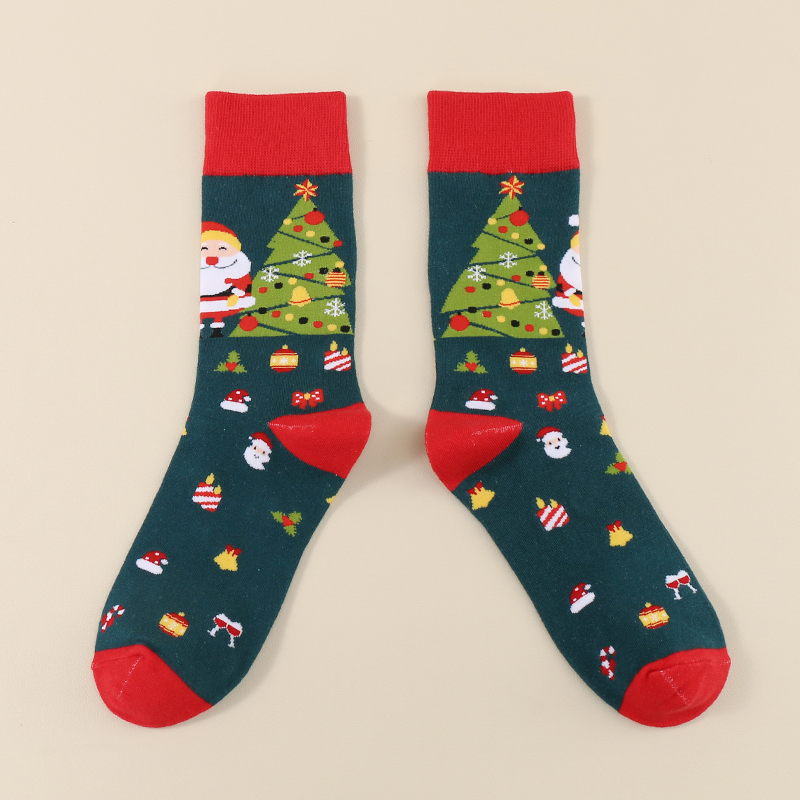 Promotion Fashion Christmas Socks Santa Claus Gift Unisex Xmas Funny Comfy Christmas Socks