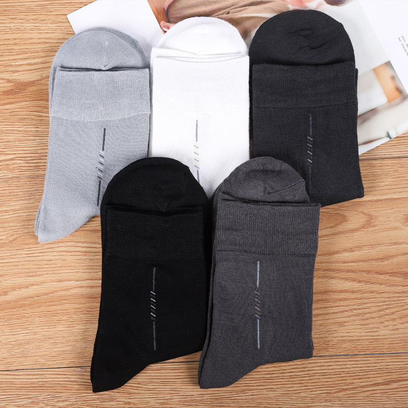 bamboo ankle dress logo custom classic knitted crew dress business sock cotton men socks