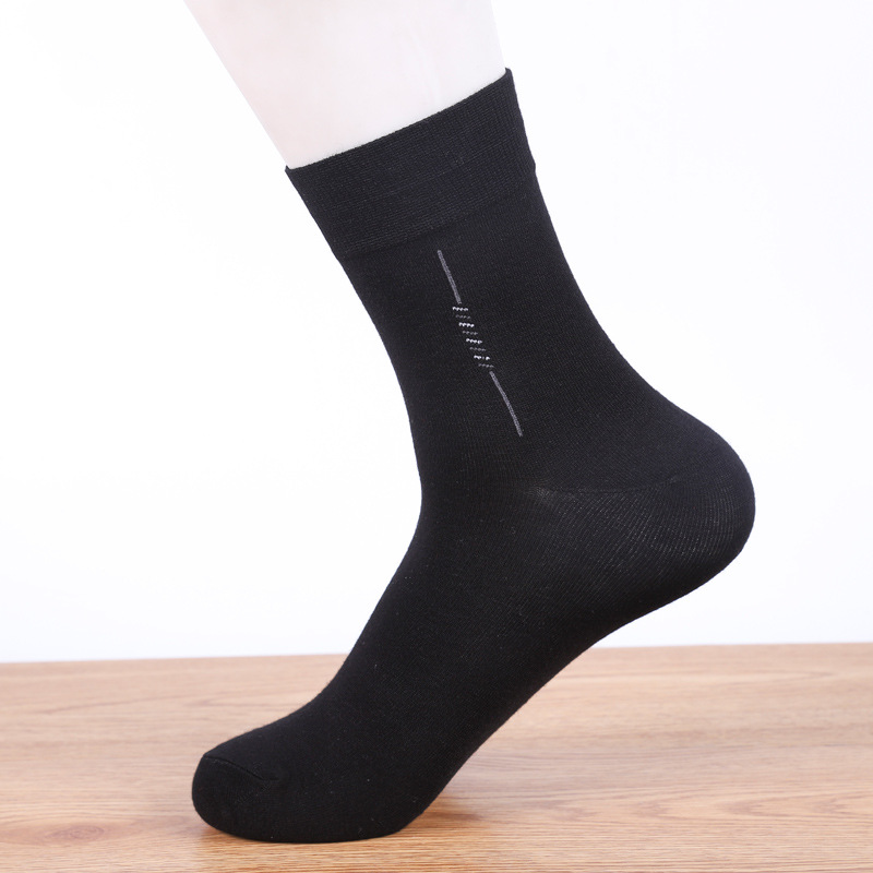 bamboo ankle dress logo custom classic knitted crew dress business sock cotton men socks