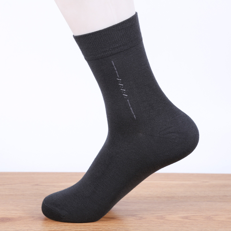 bamboo ankle dress logo custom classic knitted crew dress business sock cotton men socks