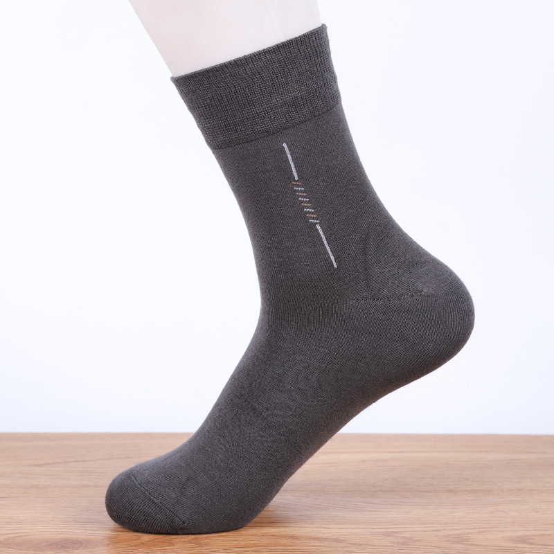 bamboo ankle dress logo custom classic knitted crew dress business sock cotton men socks