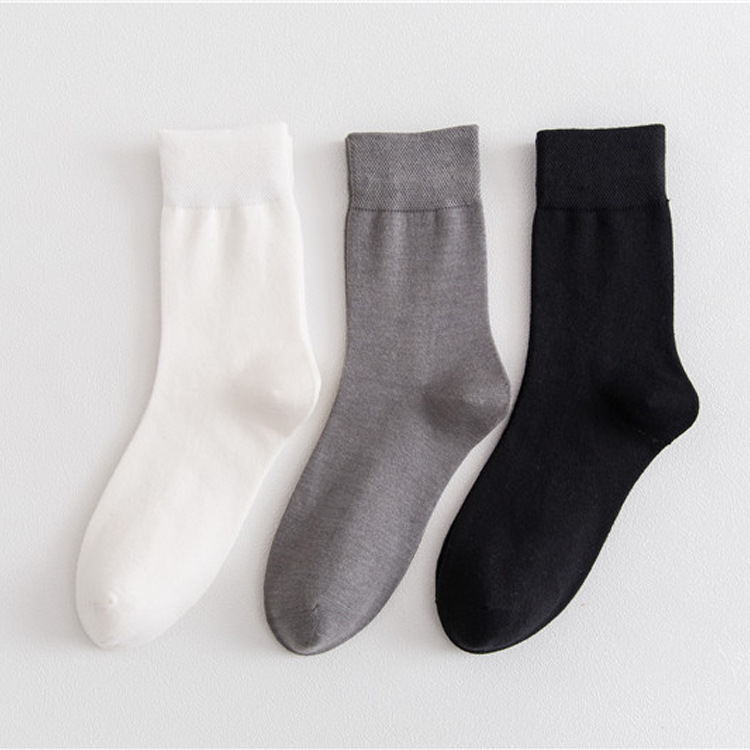 High Quality Comfortable Breathable Men's Cotton Wholesale Solid Formal Socks