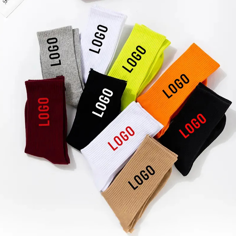 New arrival Cotton Custom Long Men Design Business Man Plain Color Sports Socks