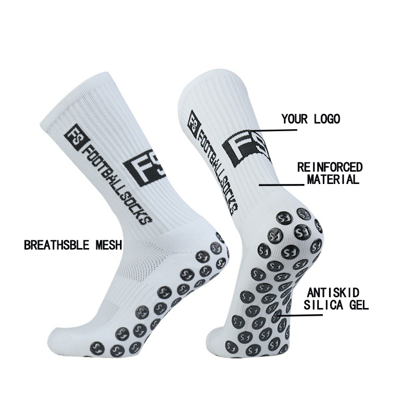 Sports training football socks grip anti slip sport crew soccer slip football grip socks for men