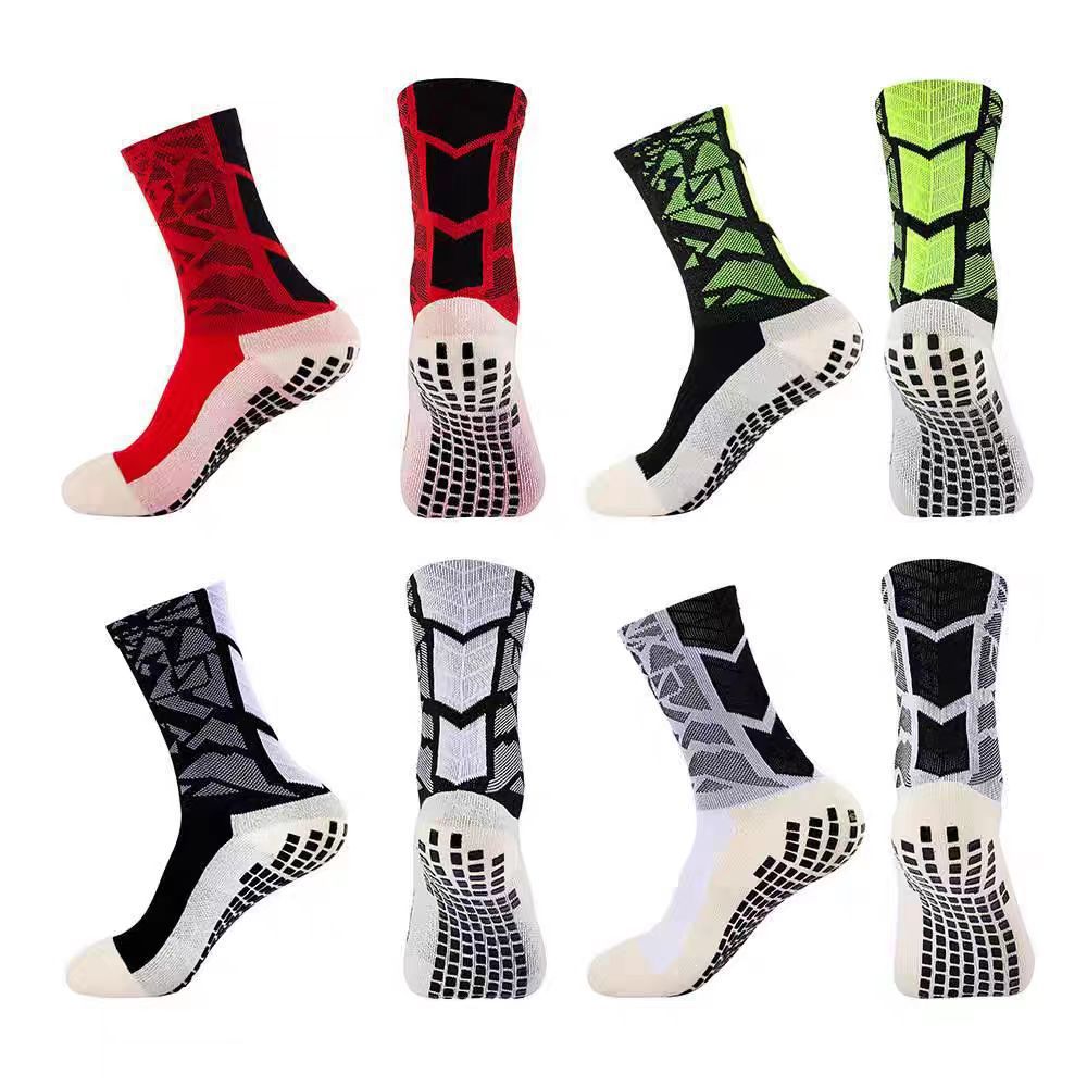 Cushion crew custom design white anti slip anti slip football socks with logo and compression