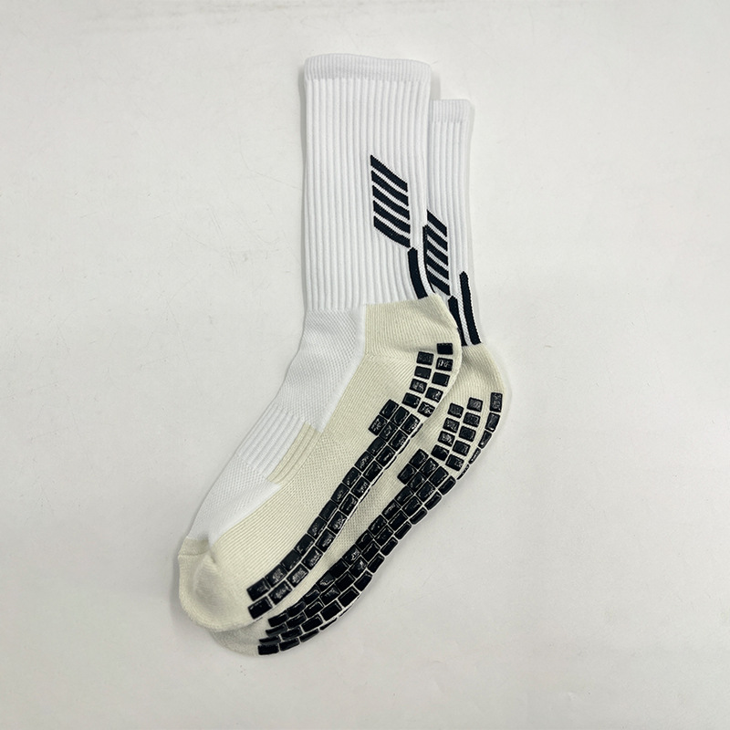 Breathable athletic custom logo soccer grip sock non slip anti-slip designer mid calf football grip socks anti-slip soccer socks