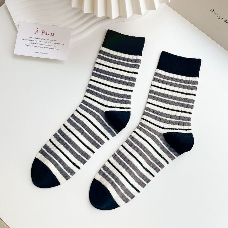 Wholesale Custom Dress Winter Striped Cotton Loafer Business Men Quality Socks