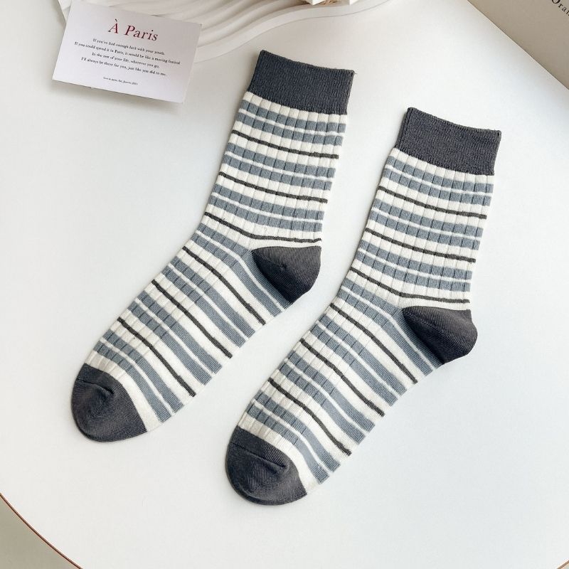 Wholesale Custom Dress Winter Striped Cotton Loafer Business Men Quality Socks