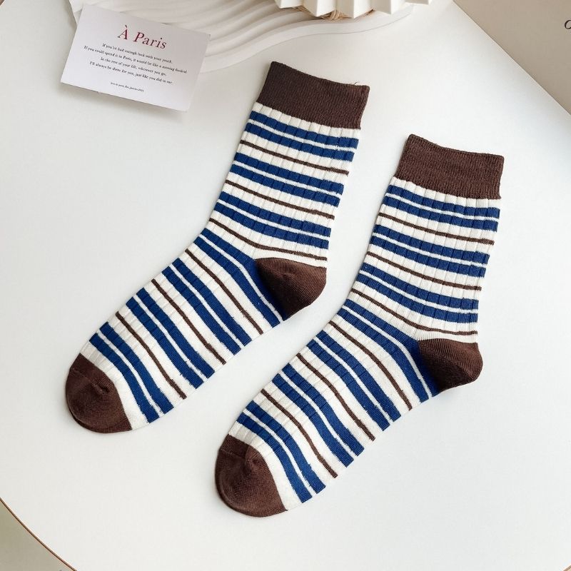 Wholesale Custom Dress Winter Striped Cotton Loafer Business Men Quality Socks