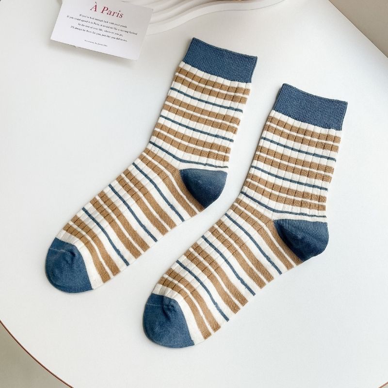 Wholesale Custom Dress Winter Striped Cotton Loafer Business Men Quality Socks