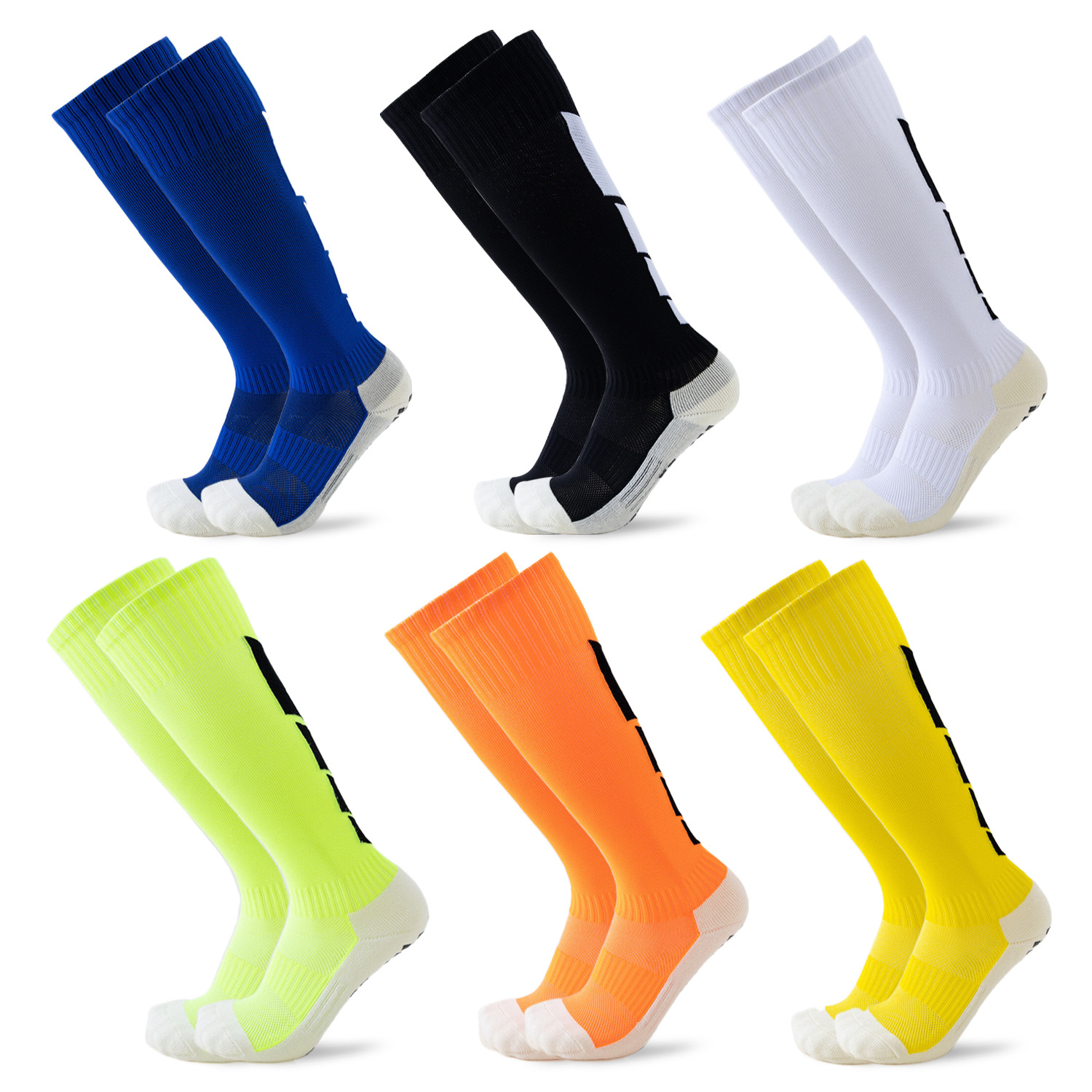 Customize soccer grip socks hot sale football breathable knee soccer socks with detail logo