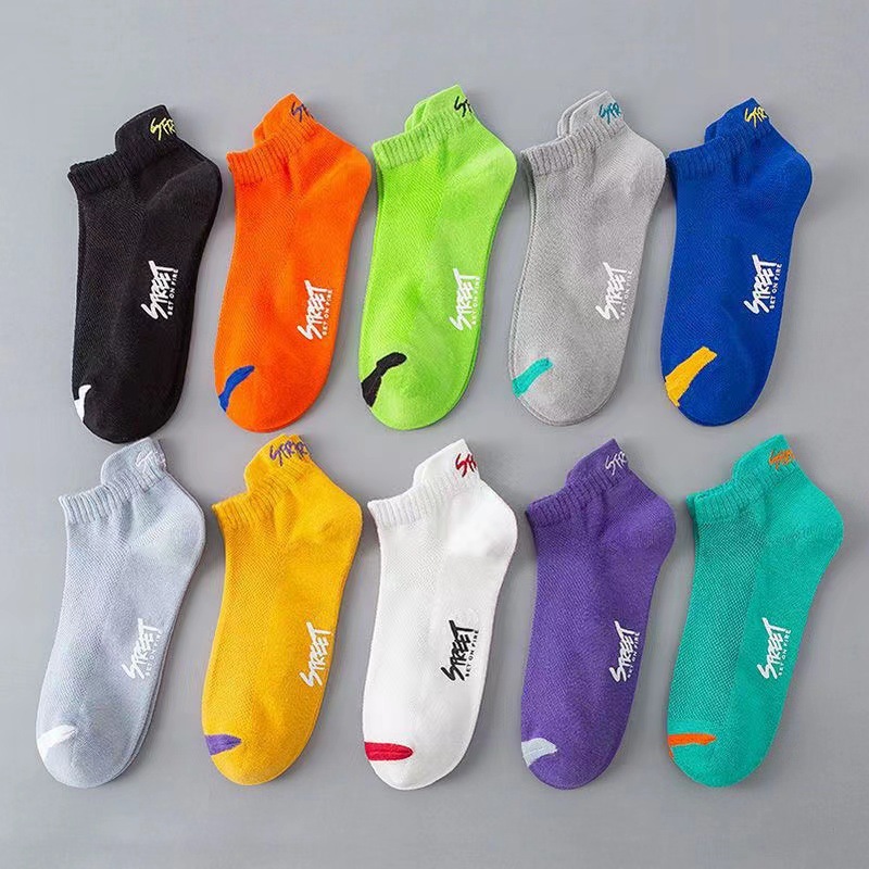 custom high quality cotton men sneaker running athletic sports ankle socks-副本