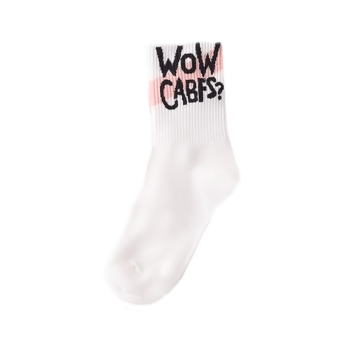 Custom high quality crew women's ribbed sport logo cotton pink running socks block