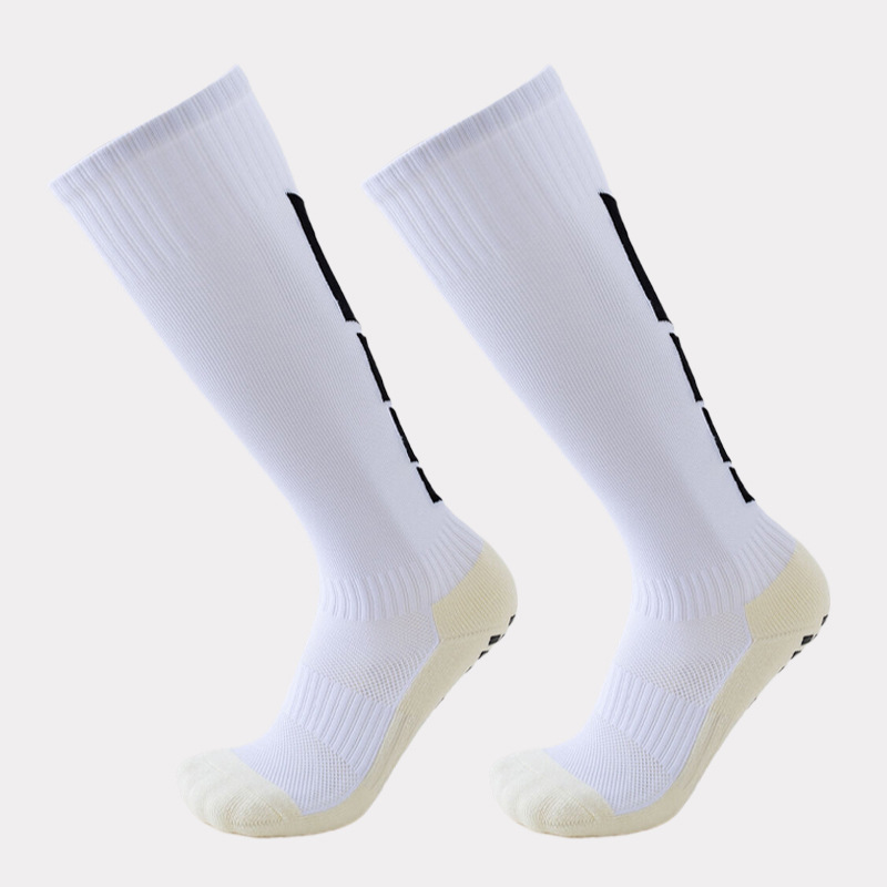 Customize soccer grip socks hot sale football breathable knee soccer socks with detail logo