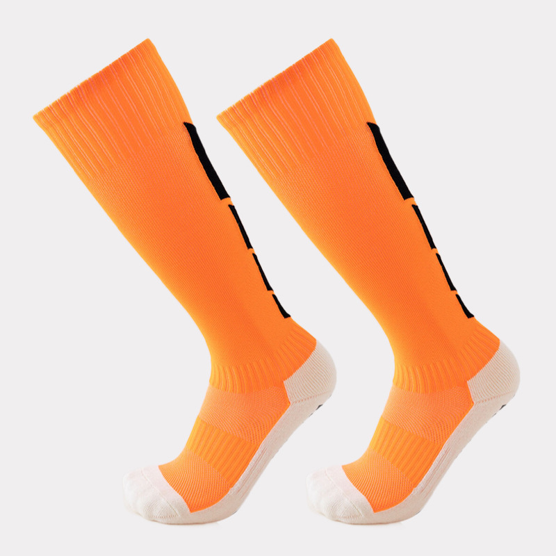 Customize soccer grip socks hot sale football breathable knee soccer socks with detail logo