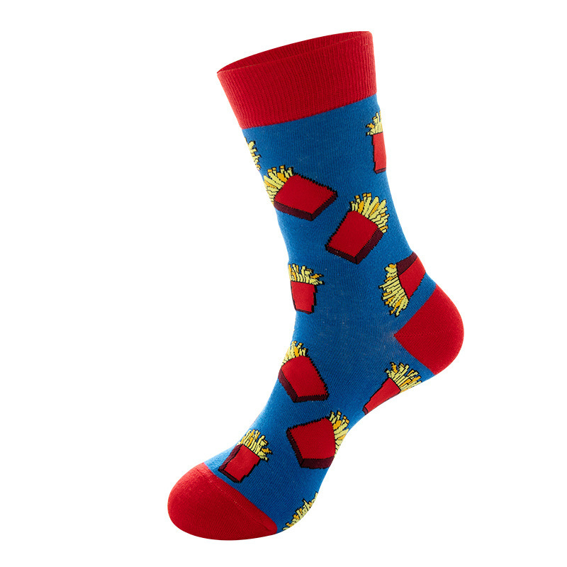 Fashion fancy funny cotton women crew unisex men colorful socks