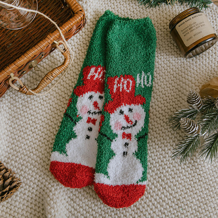 Christmas gift fleece unisex warm soft winter woman fluffy warm socks