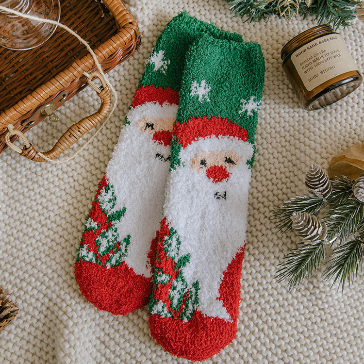 Christmas gift fleece unisex warm soft winter woman fluffy warm socks