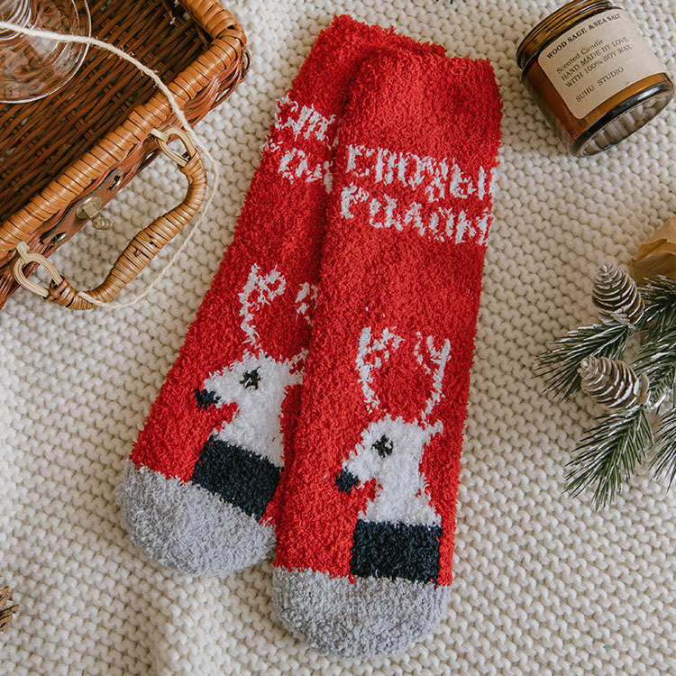 Christmas gift fleece unisex warm soft winter woman fluffy warm socks