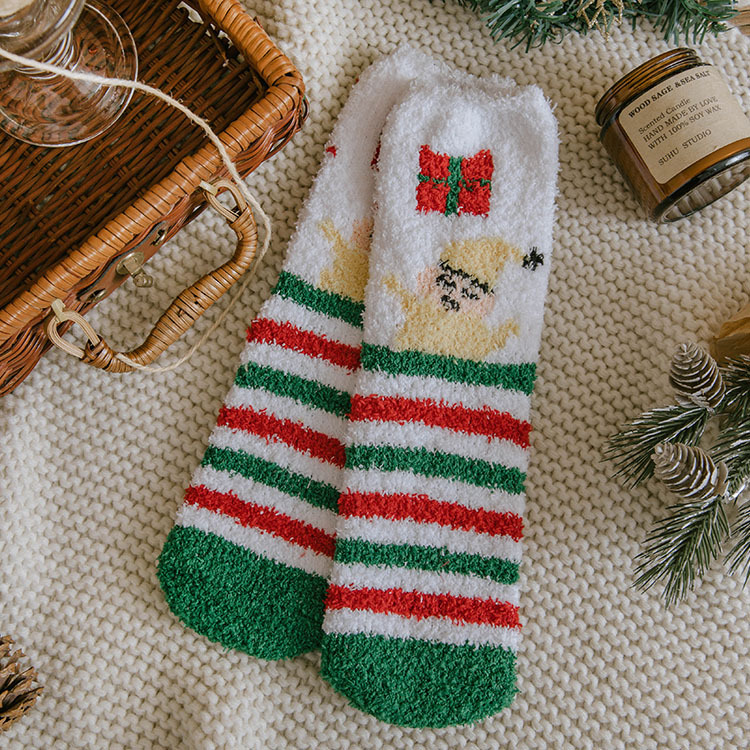 Christmas gift fleece unisex warm soft winter woman fluffy warm socks